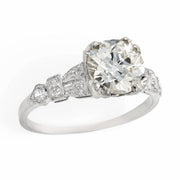 Art Deco Platinum Diamond Engagement Ring 1.59ct