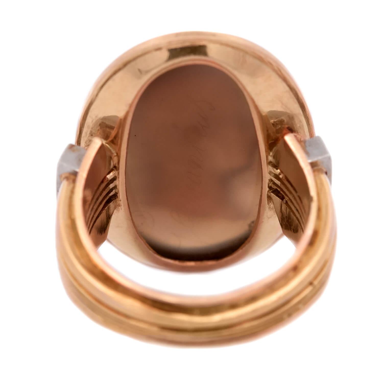 Victorian 18k Sardonyx Cameo Ring