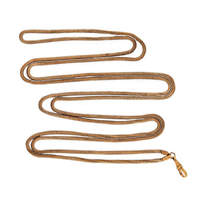 Victorian Gold-Filled Snake Chain Necklace 60"