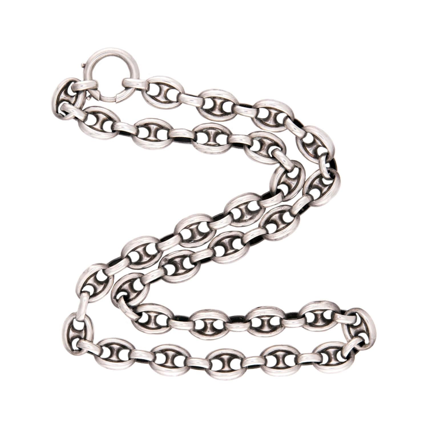 Victorian Sterling Silver "Gucci" Link Necklace