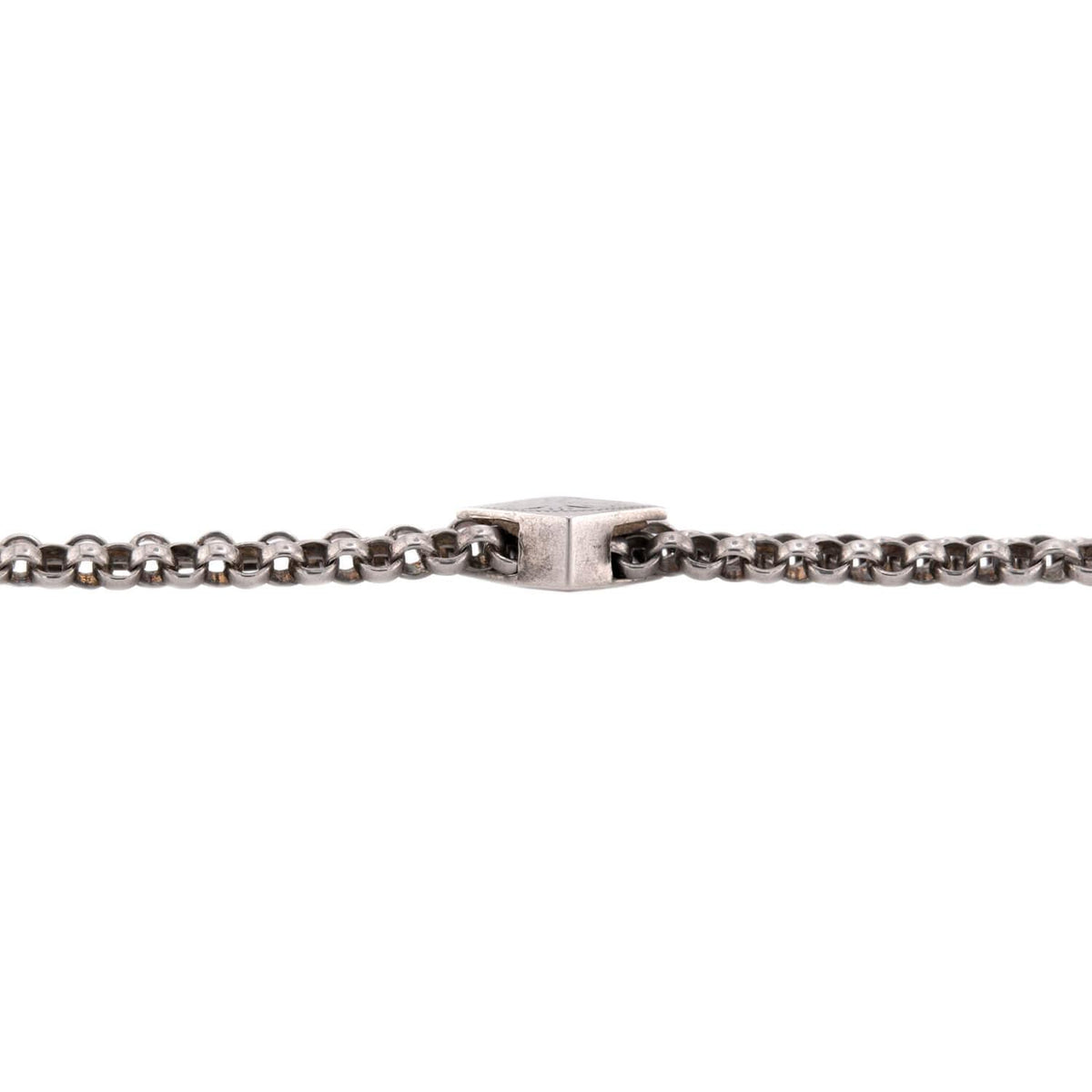 Victorian Sterling Silver Slide Chain Necklace 55"
