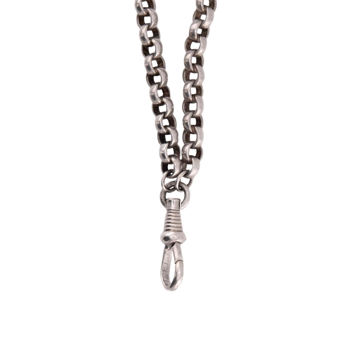 Victorian Sterling Silver Slide Chain Necklace 55"