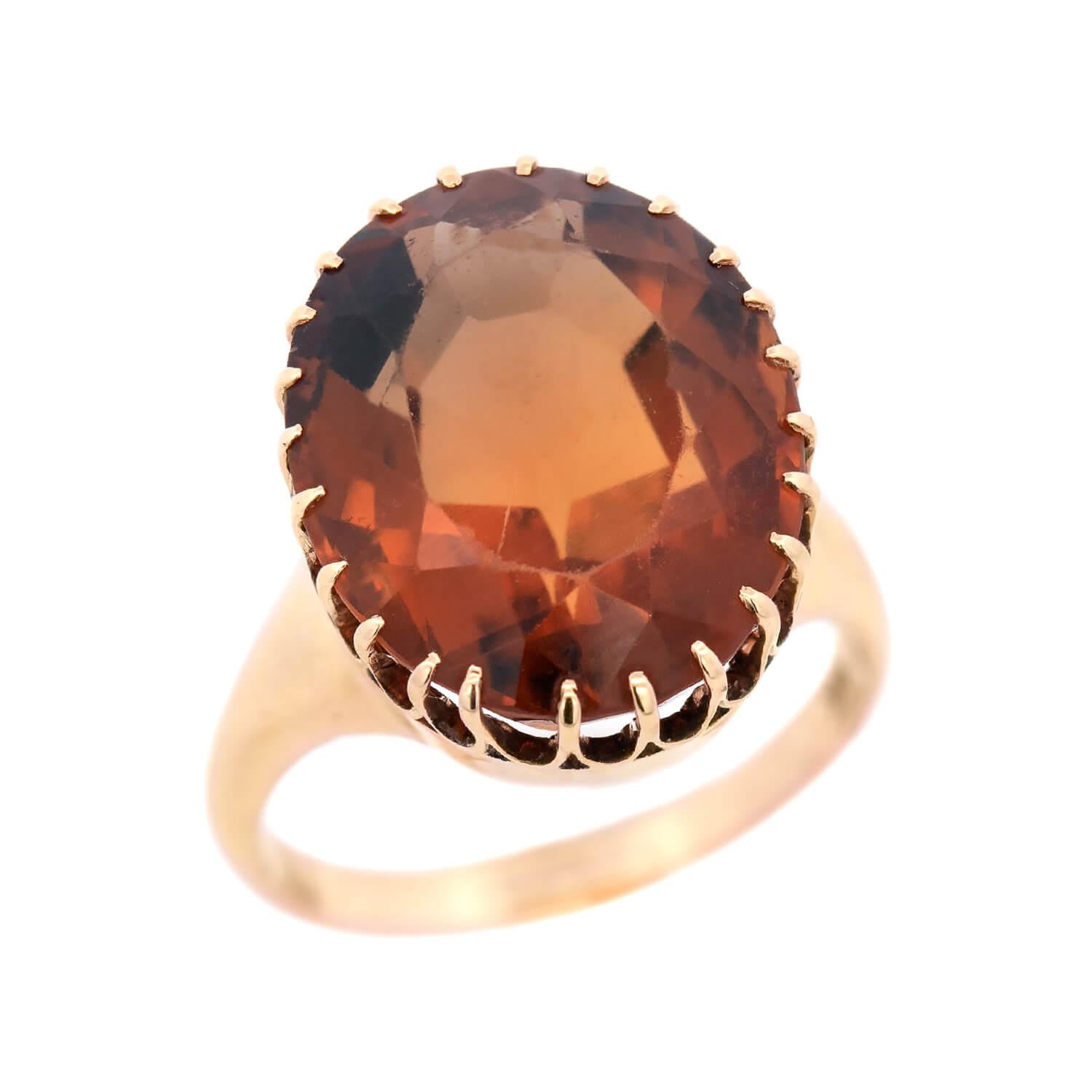 Victorian 14k Citrine Ring