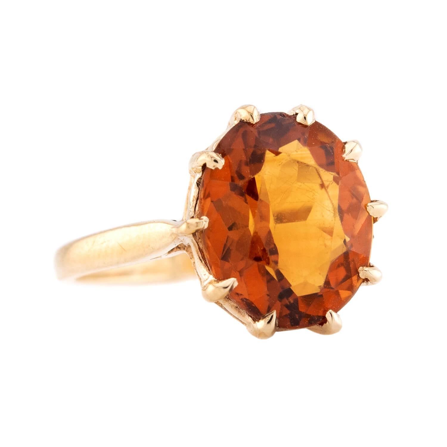 Victorian 10k Madeira Citrine Ring