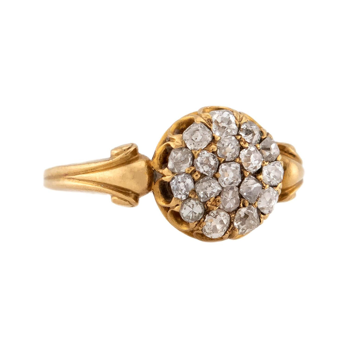 Victorian 18k Diamond Cluster Pinky Ring