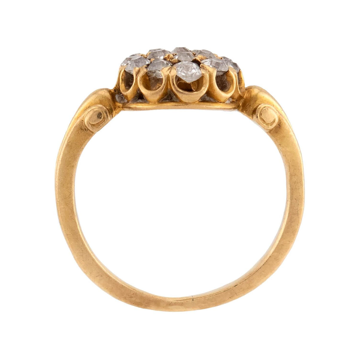 Victorian 18k Diamond Cluster Pinky Ring