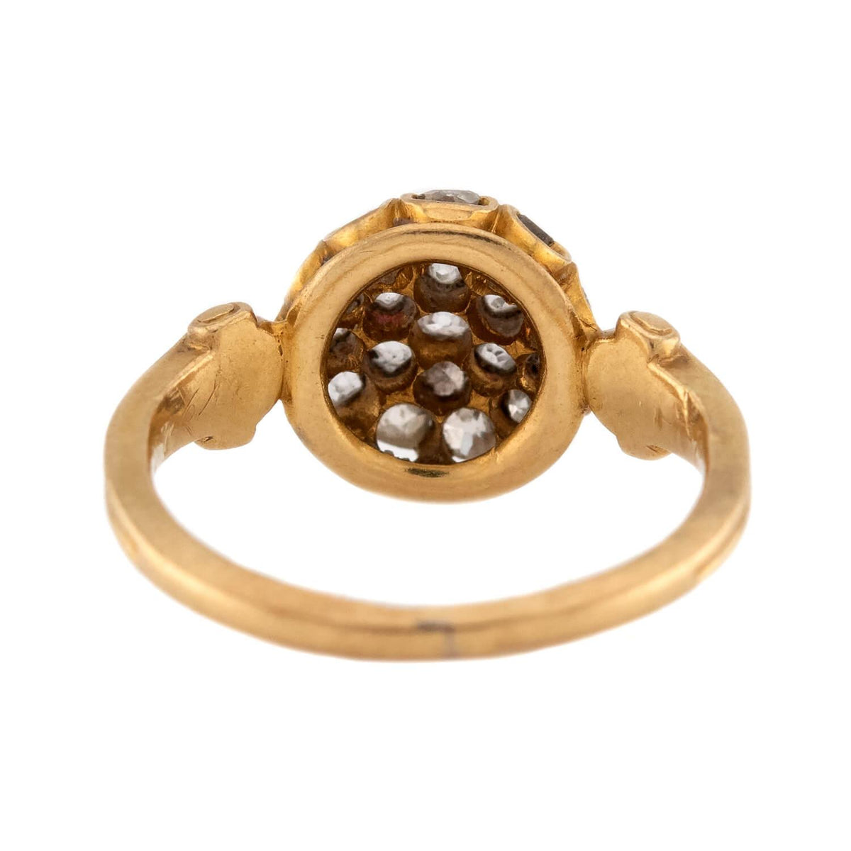 Victorian 18k Diamond Cluster Pinky Ring