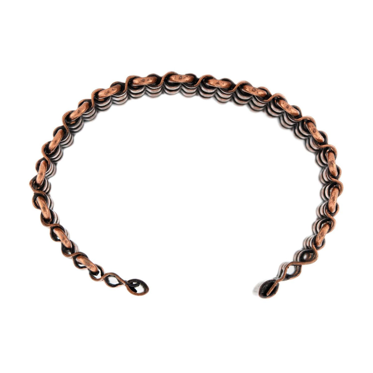 RENOIR Vintage Copper Basket Weave Cuff Bracelet