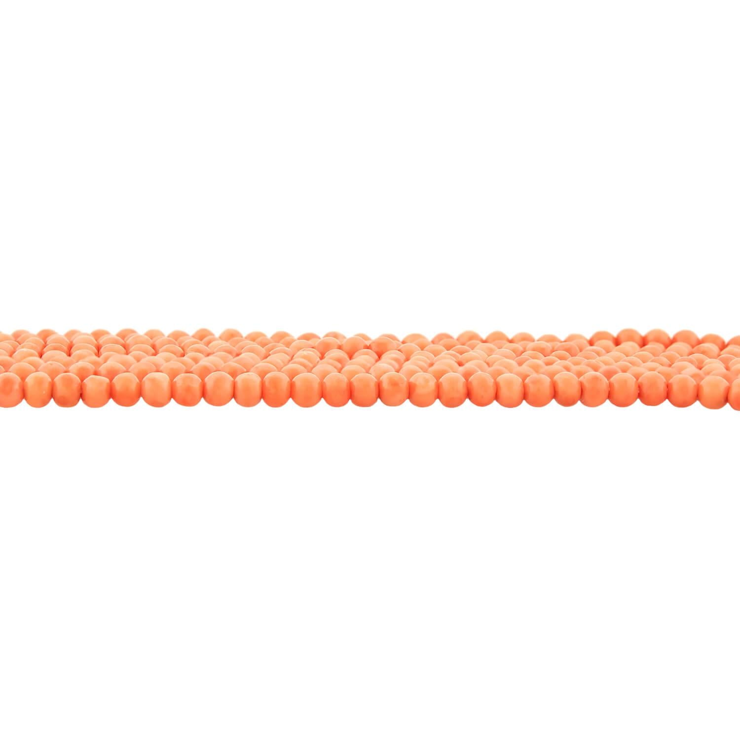 Estate Gold Filled Eight Strand Coral Bracelet