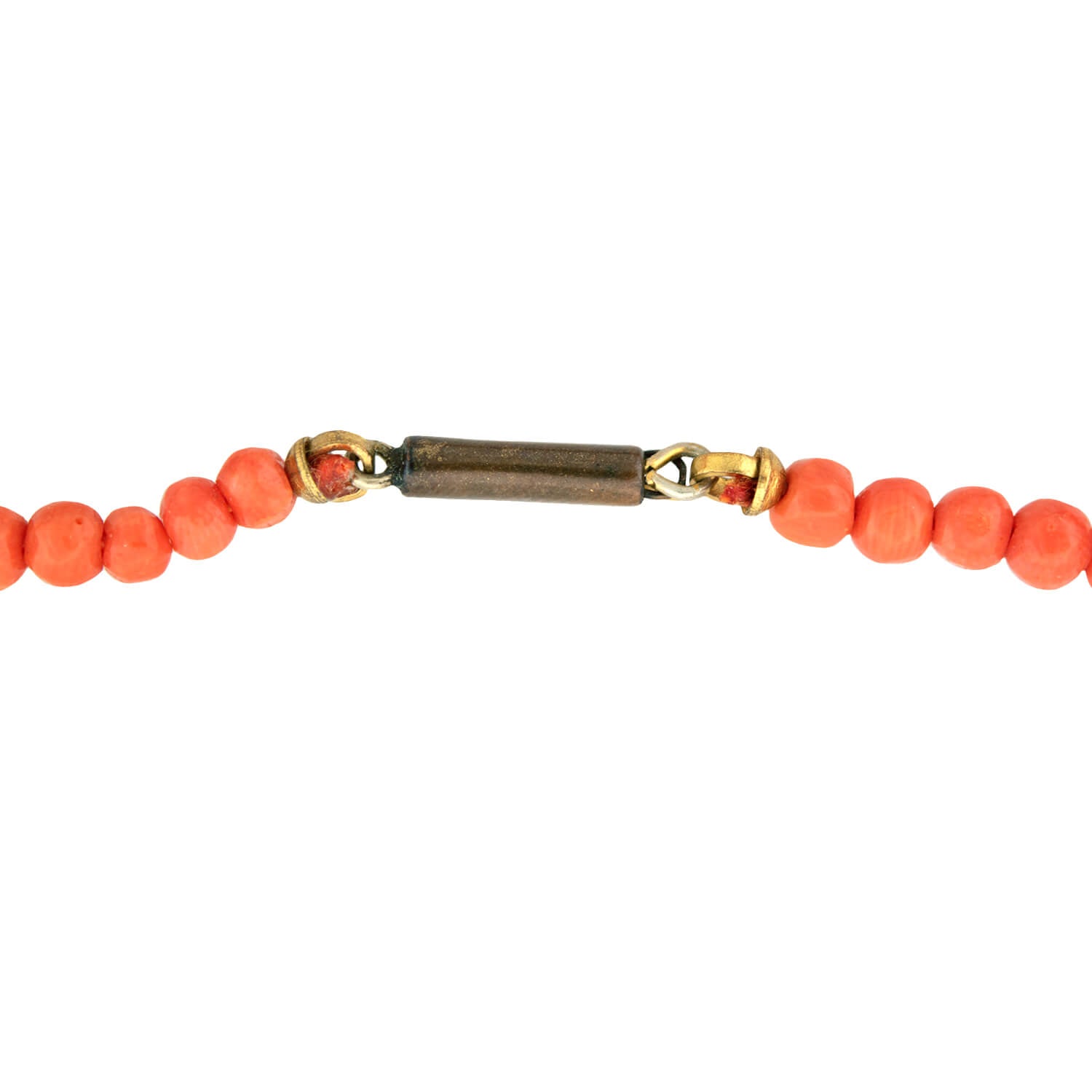 Victorian 9k Graduated Coral Bead Necklace