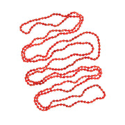 Art Deco Coral Bead Necklace 70"