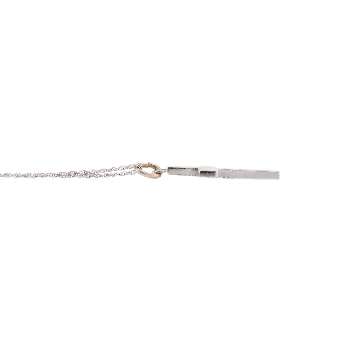 Art Deco 14k Diamond Cross Pendant Necklace