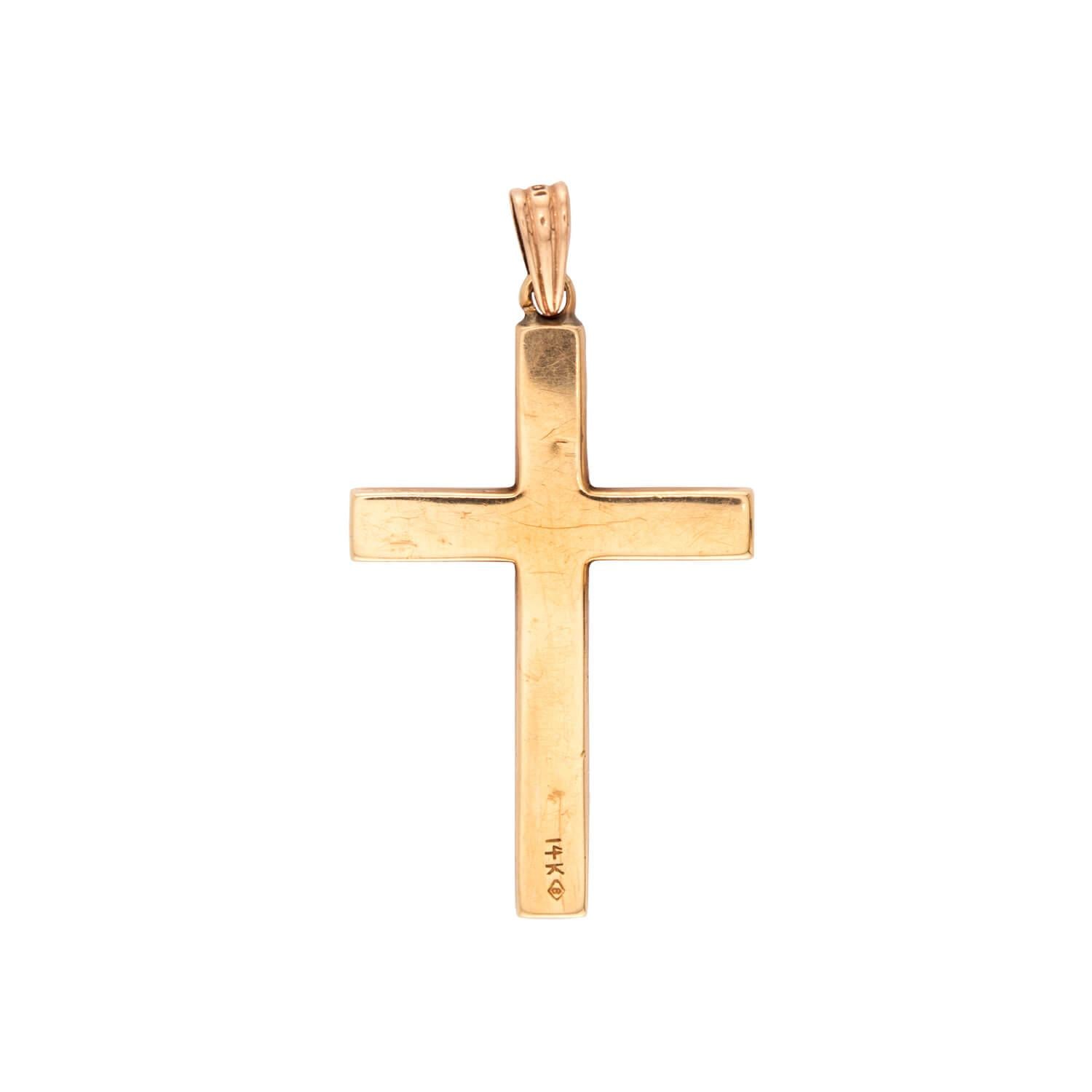 Art Nouveau 14k Cross Pendant/Charm