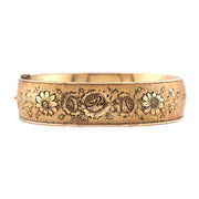 Victorian Gold-Filled Enamel Bangle