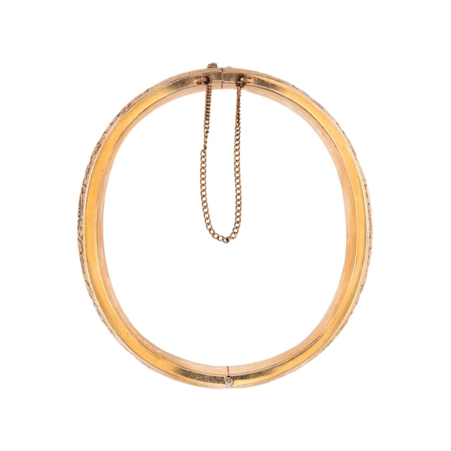 Victorian Gold-Filled Enamel Bangle