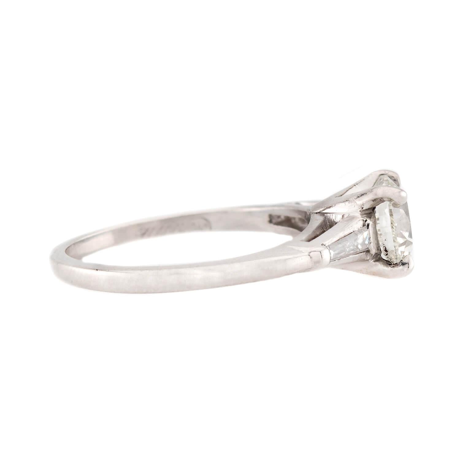MARCUS & CO. Retro Platinum Diamond Engagement Ring 1.01ct