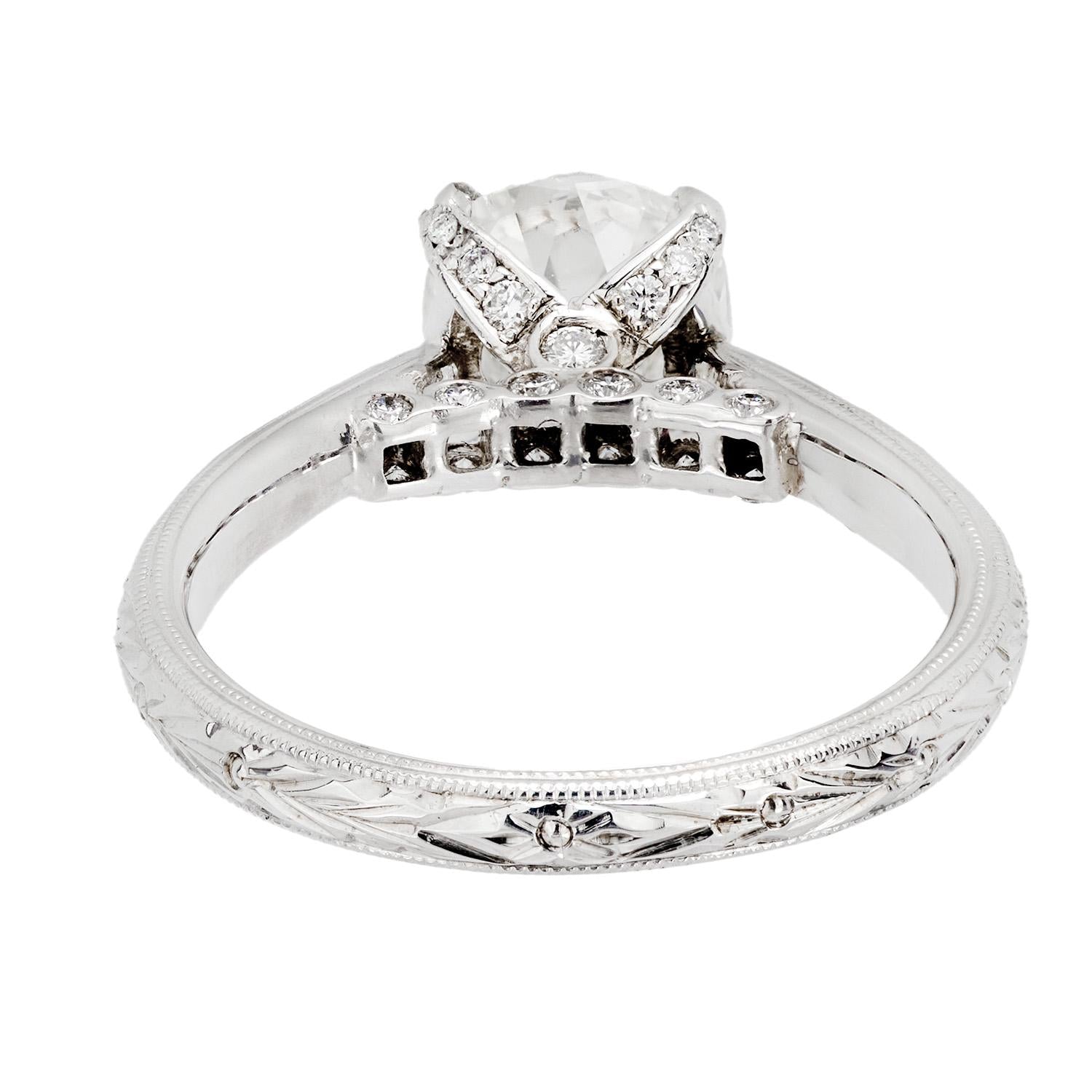 Estate Platinum Diamond Engagement Ring 2.05ct