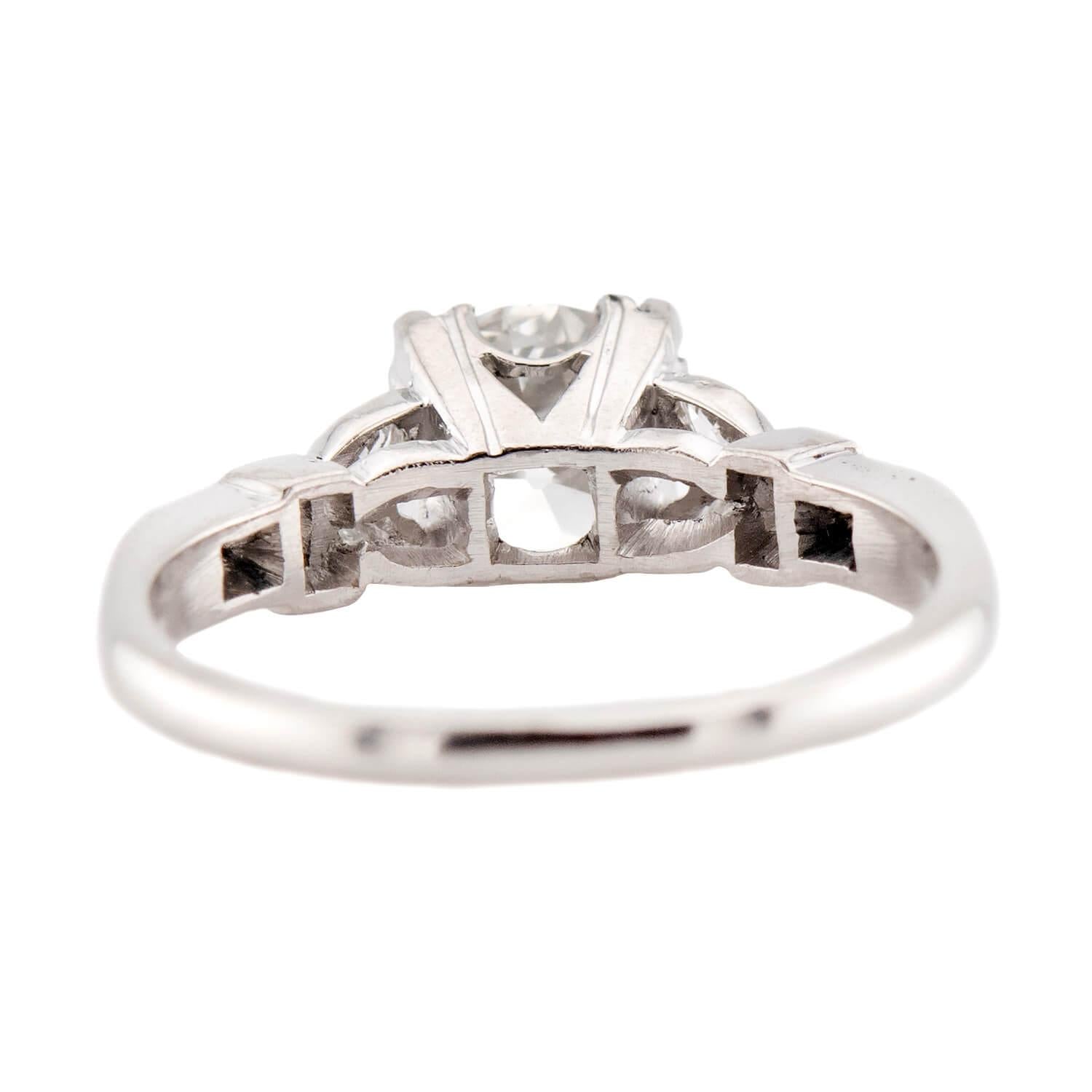 Edwardian 18k/Platinum GIA Diamond Engagement Ring 1.01ct