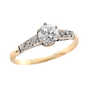 Edwardian 18k/Platinum Diamond Engagement Ring .45ct