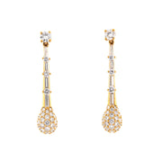 Estate 18k Diamond Matchstick Earrings
