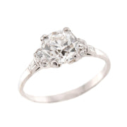 Art Deco Patlinum Diamond Engagement Ring 2.68ct