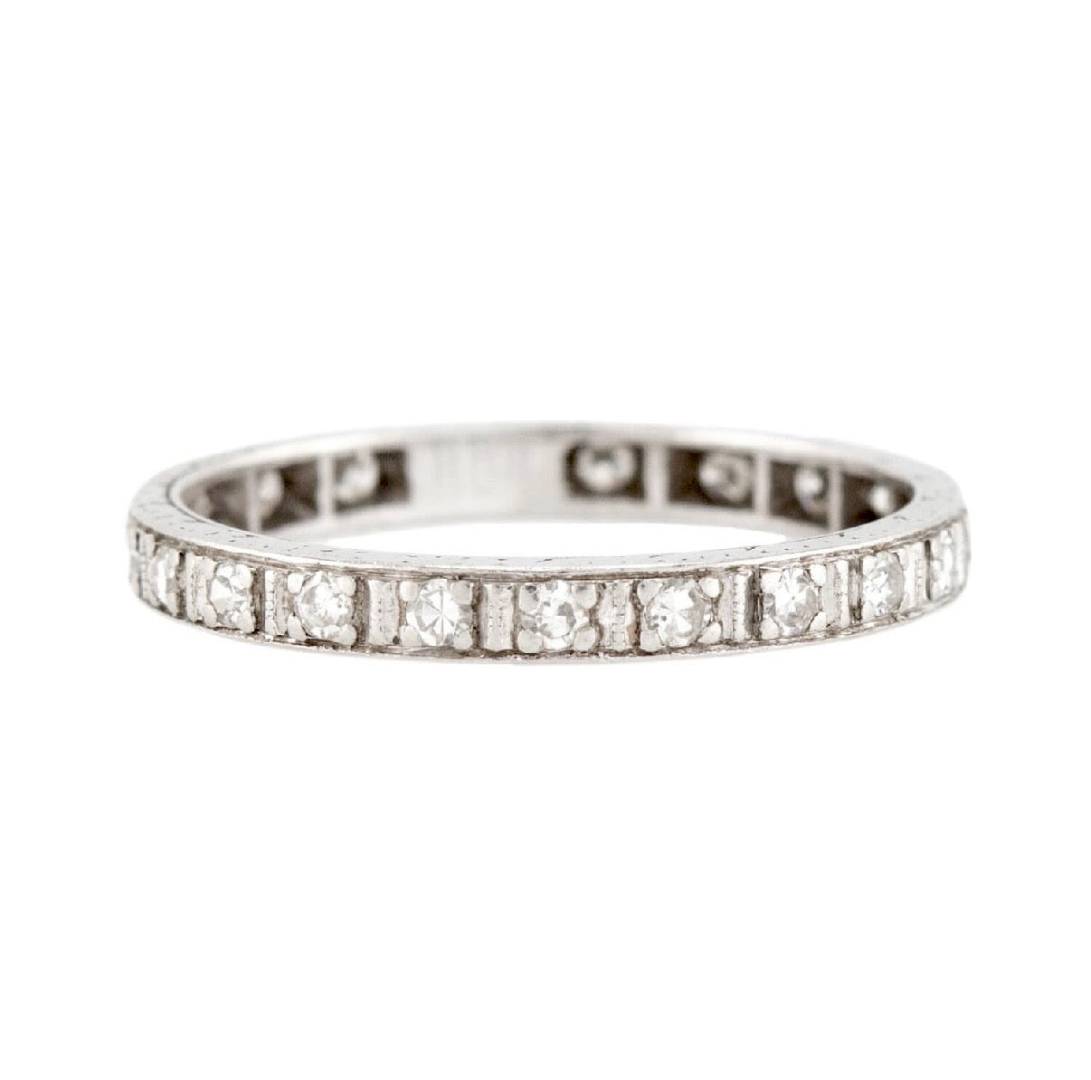 Art Deco Platinum Diamond Eternity Band