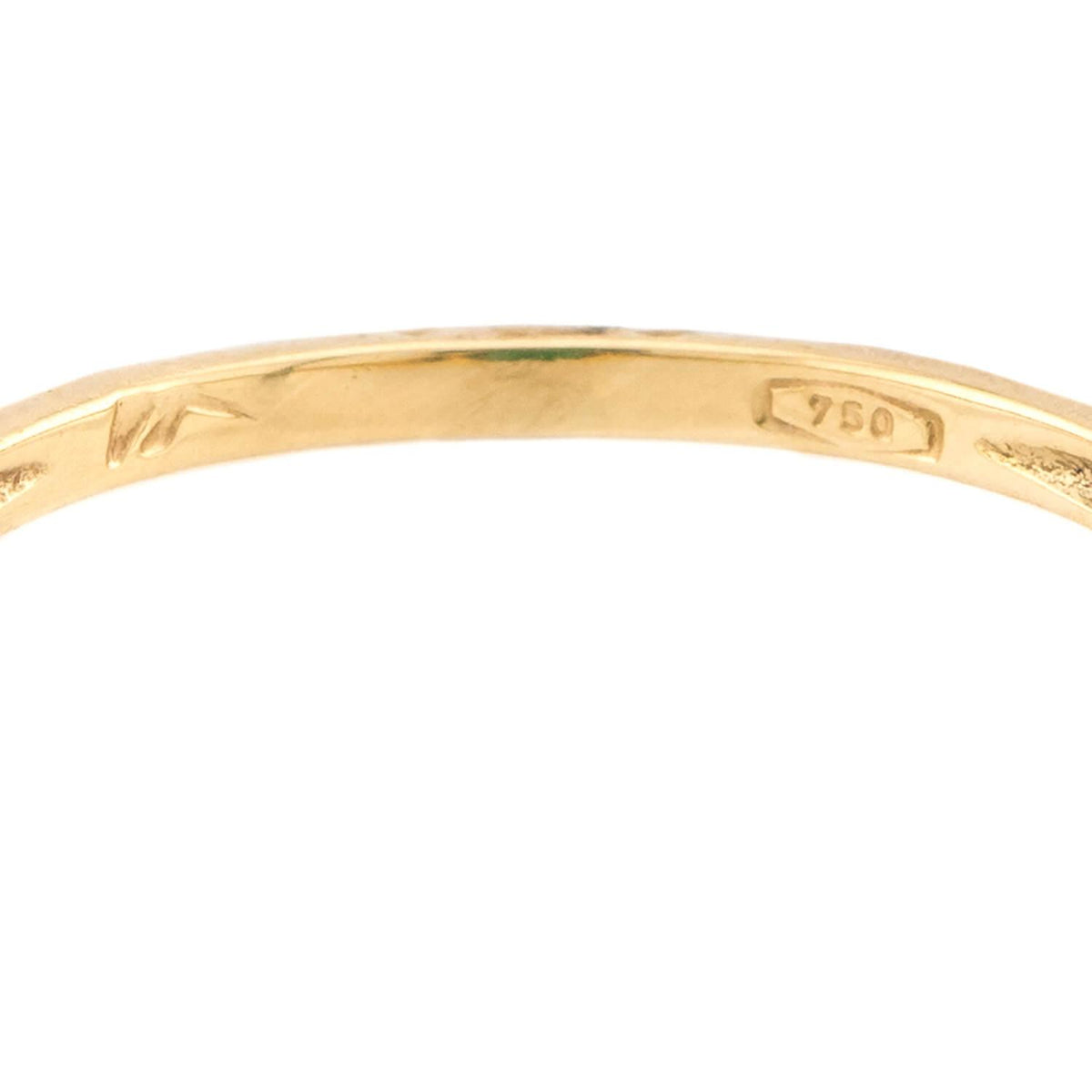 Victorian 18k/Sterling Silver Emerald & Diamond Halo Ring