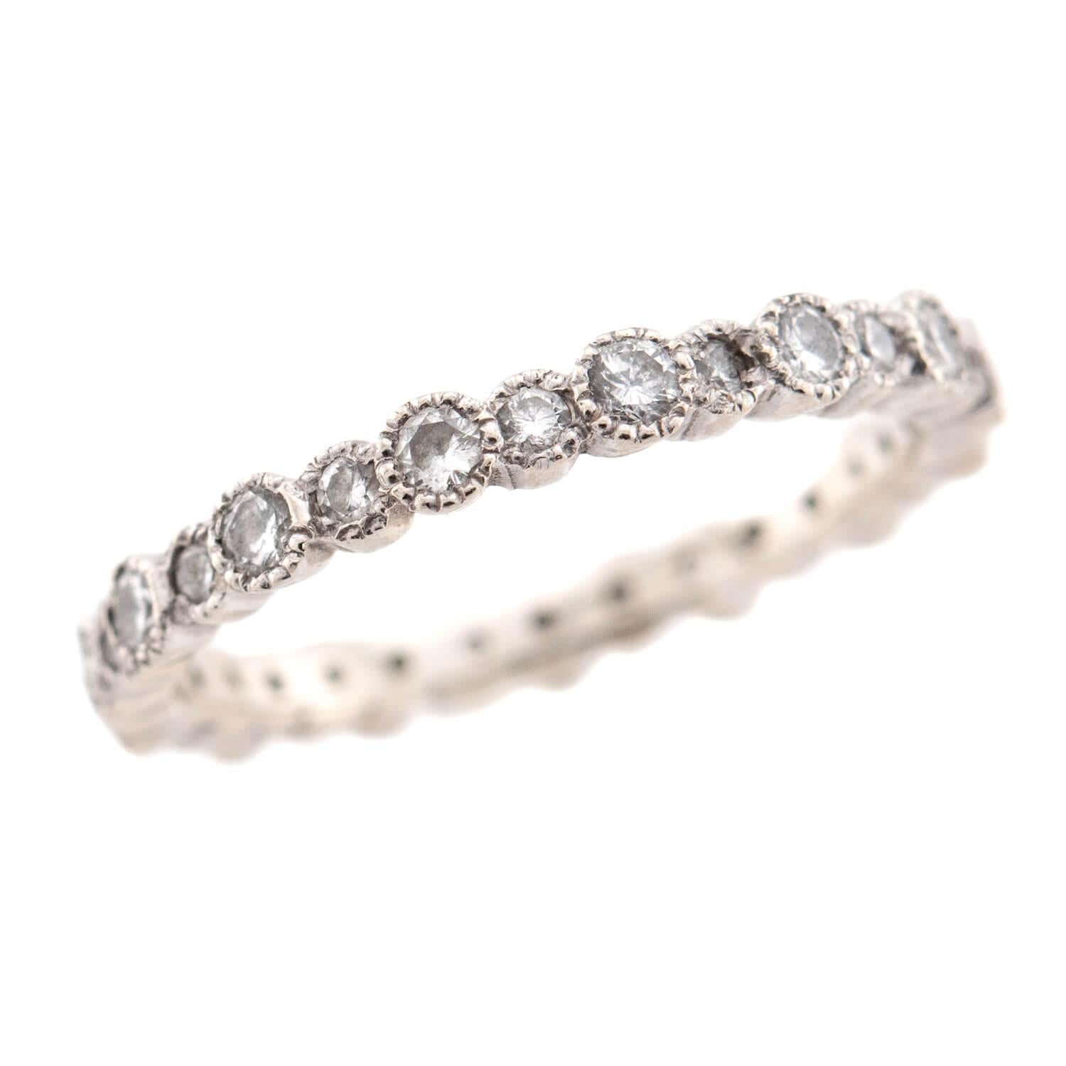 Estate 14k Diamond Eternity Band