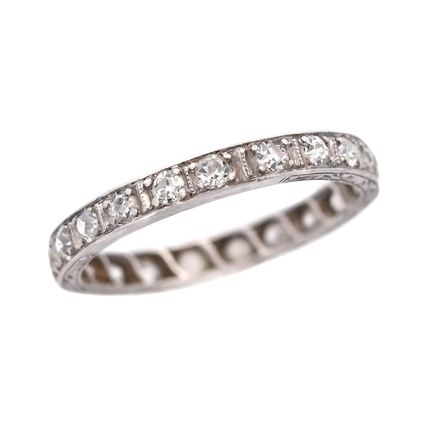 Edwardian Platinum Diamond Eternity Band