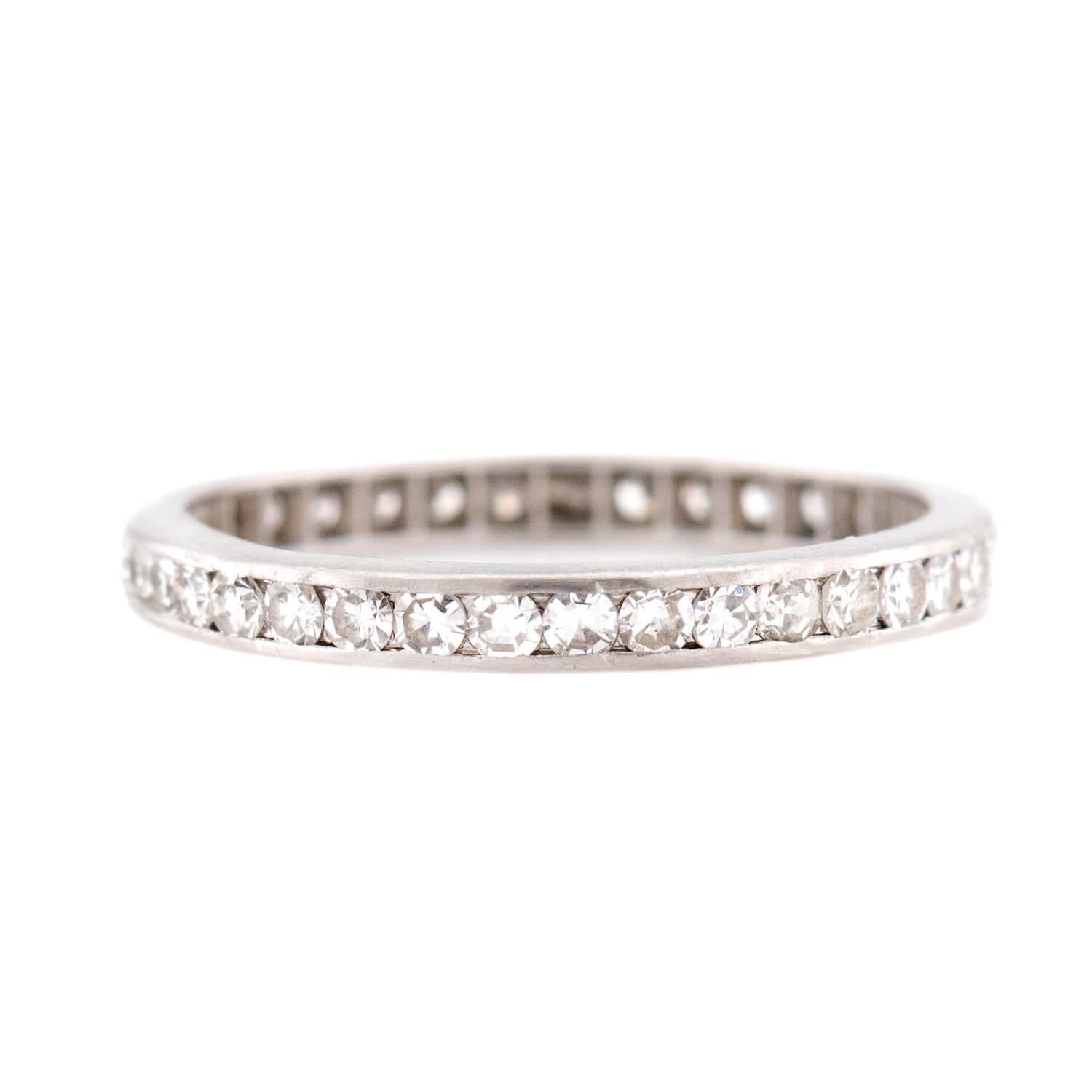 Art Deco Platinum Diamond Eternity Band