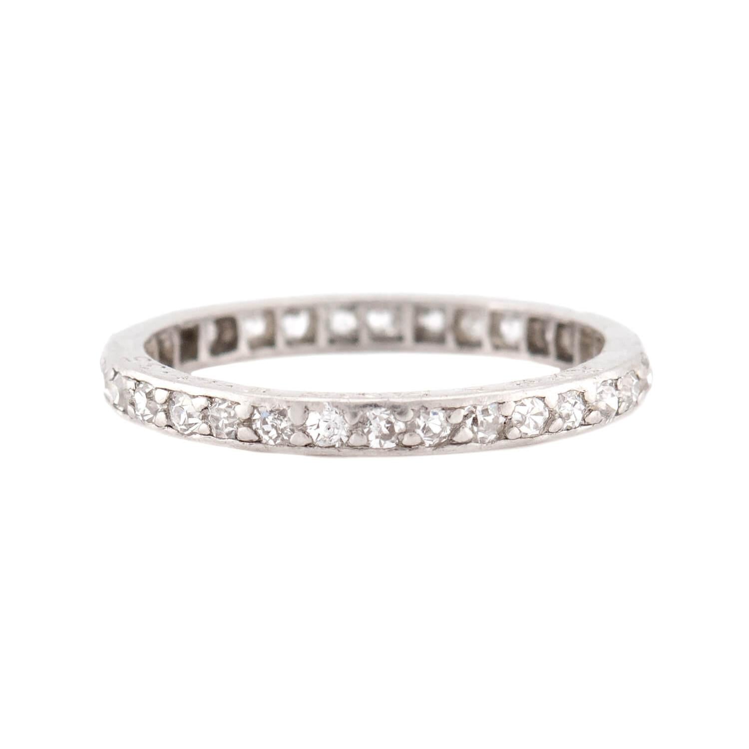 Art Deco Platinum Diamond Eternity Band