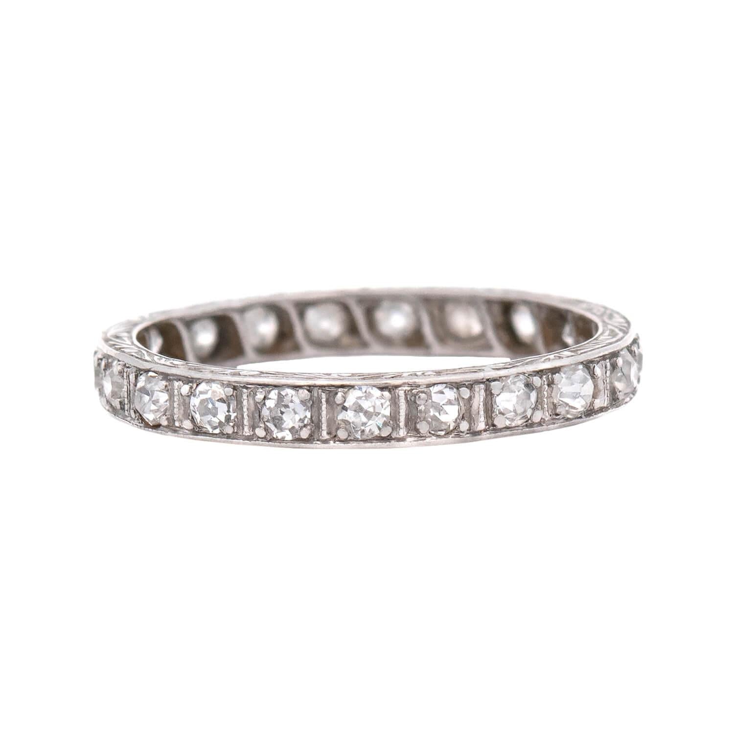 Edwardian Platinum Diamond Eternity Band