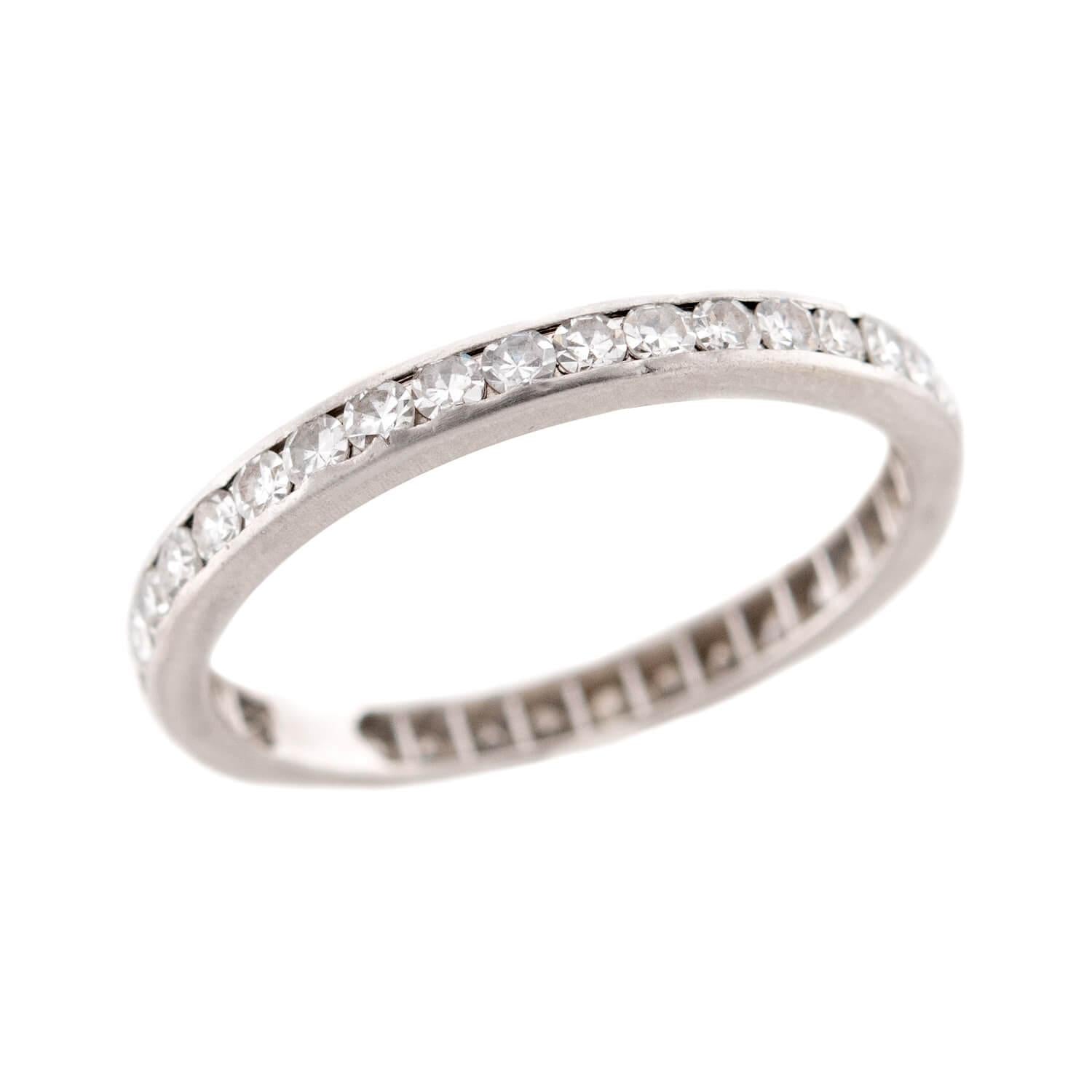 Art Deco Platinum Diamond Eternity Band