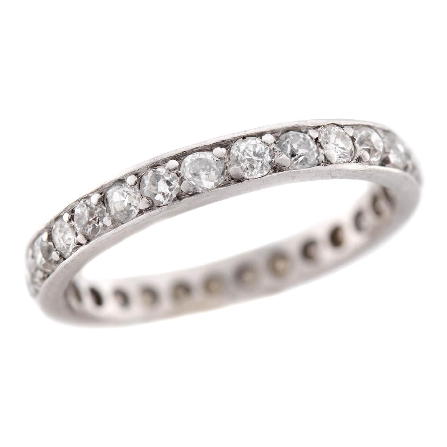 Edwardian Platinum Diamond Eternity Band