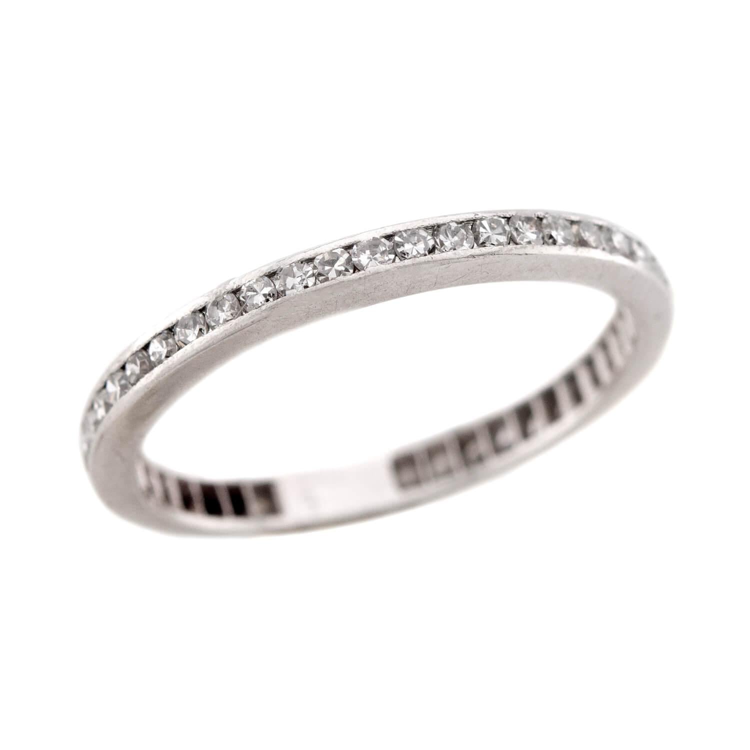 Art Deco Platinum Diamond Eternity Band