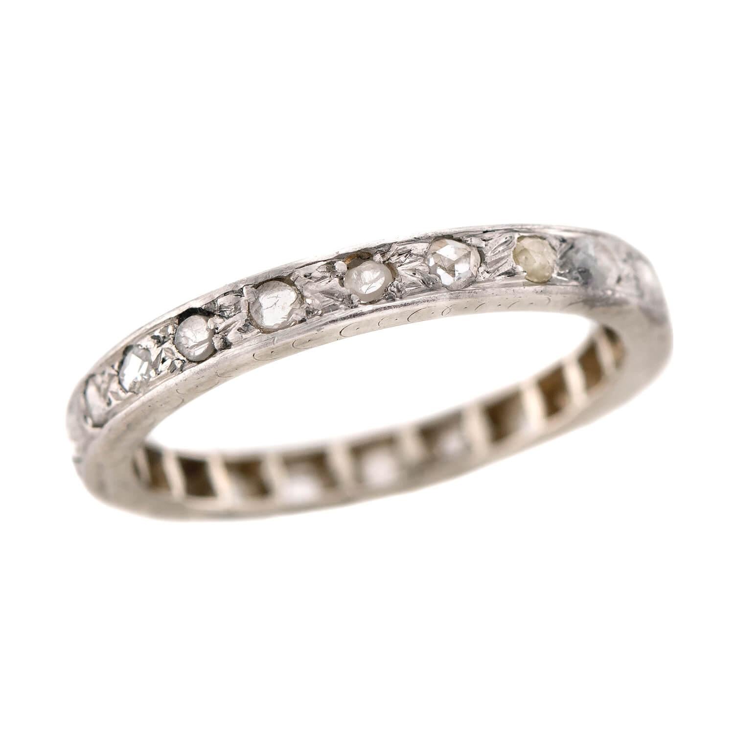 Art Deco Platinum Diamond Eternity Band