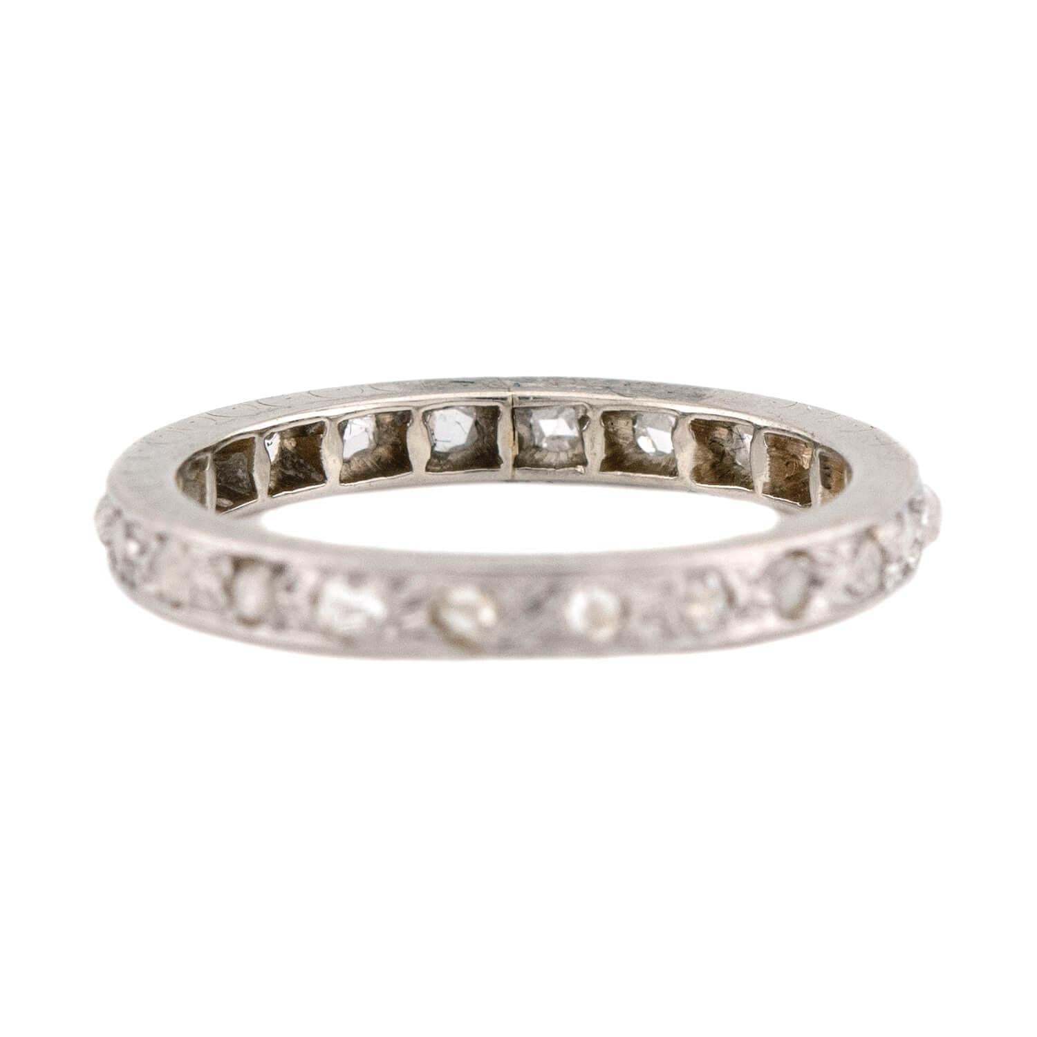 Art Deco Platinum Diamond Eternity Band