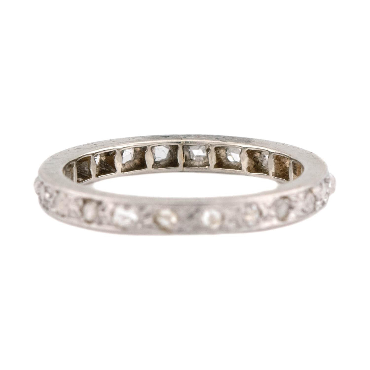 Art Deco Platinum Diamond Eternity Band