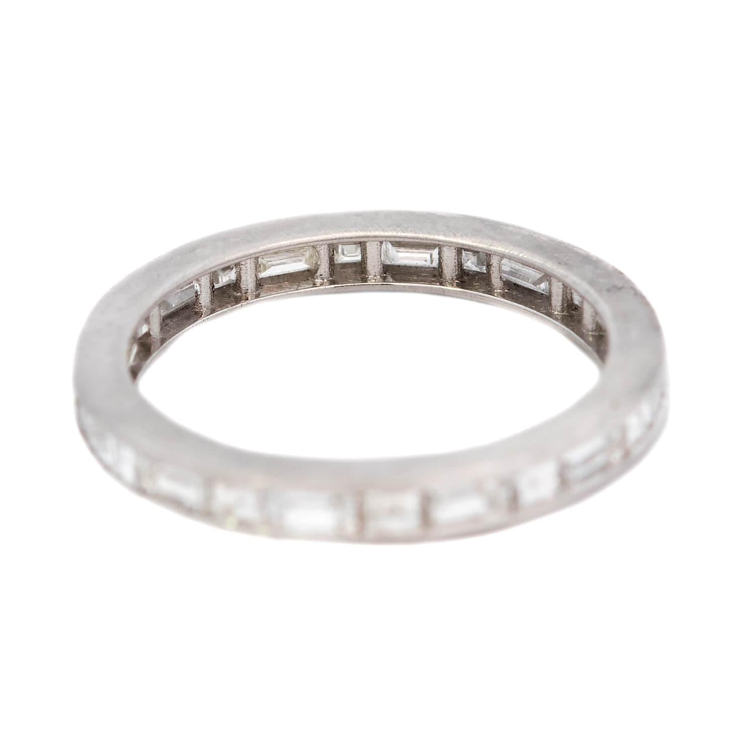 Art Deco Platinum Diamond Eternity Band