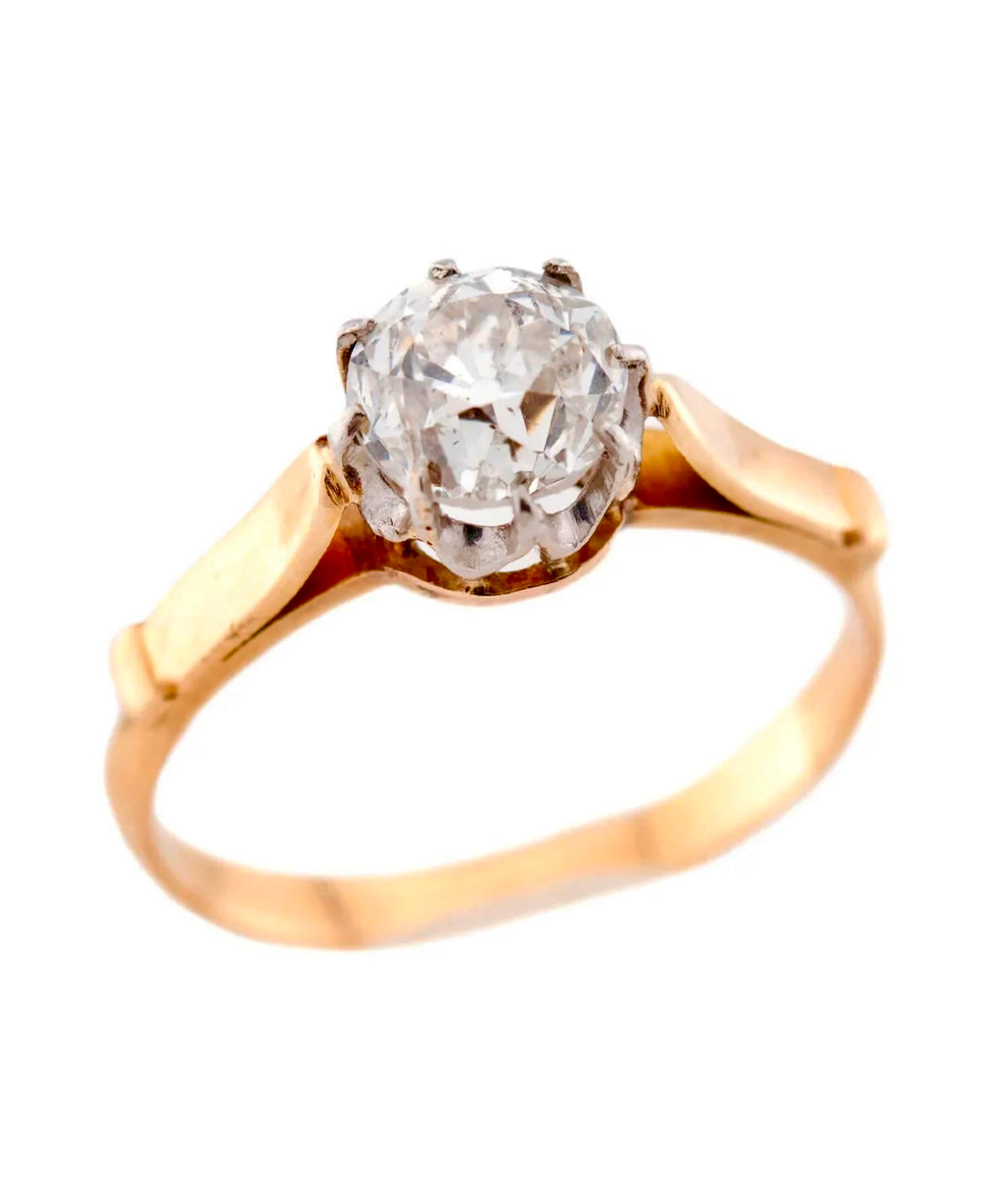 Edwardian 18k/Platinum Diamond Engagement Ring 1.03ct
