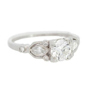 Art Deco Platinum Diamond Engagement Ring 0.70ct