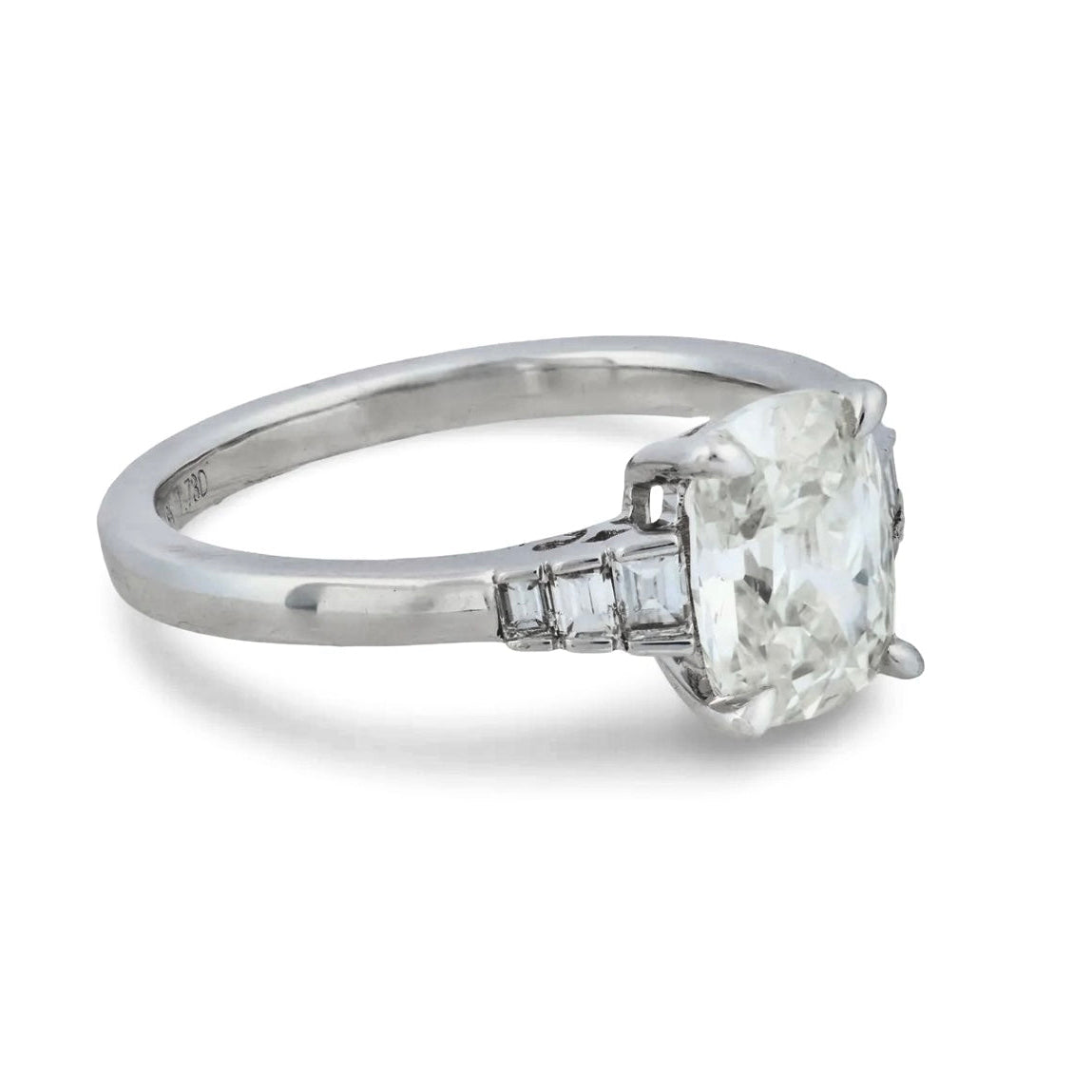 Estate 18k Old Cushion Diamond Engagement Ring 1.50ct