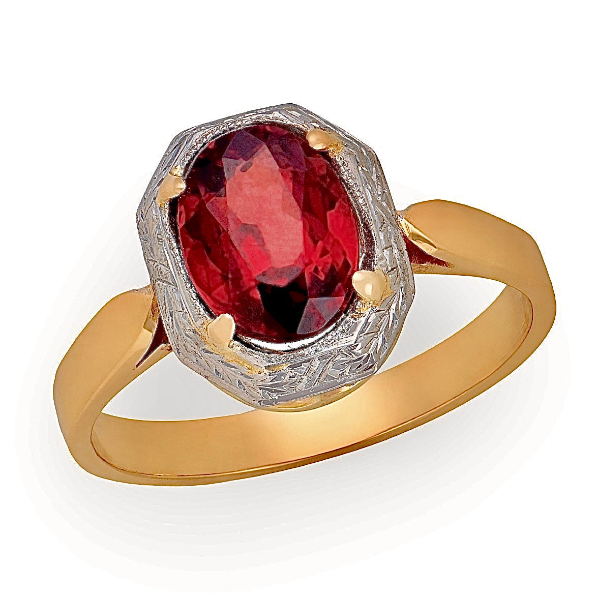 Edwardian 14k/Platinum Tourmaline Ring