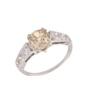 Art Deco 18K Diamond Engagement Ring 1.70ct