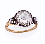 Georgian English 14k/Sterling Silver Diamond Engagement Ring 1.60ct