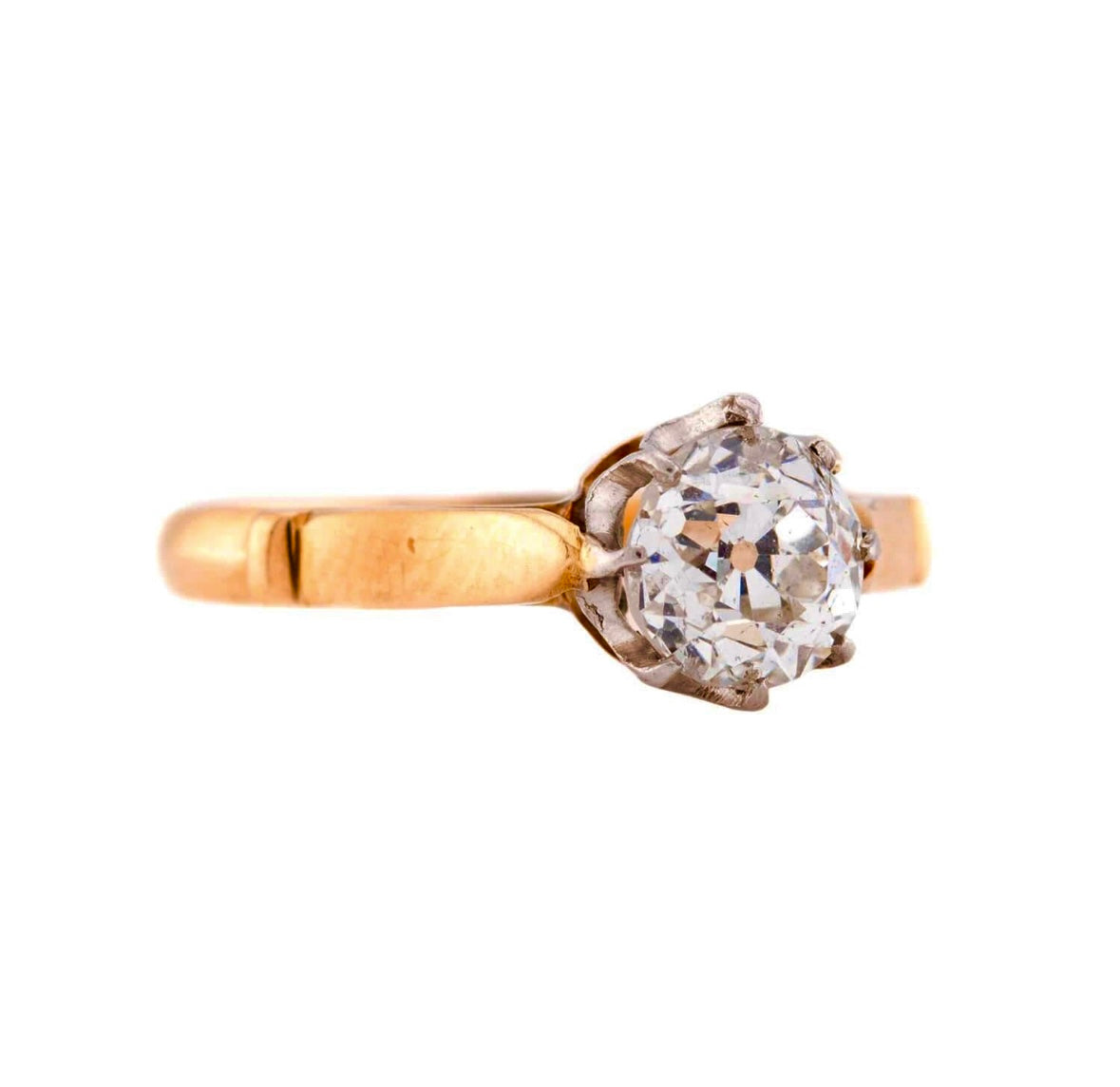 Edwardian 18k/Platinum Diamond Engagement Ring 1.03ct