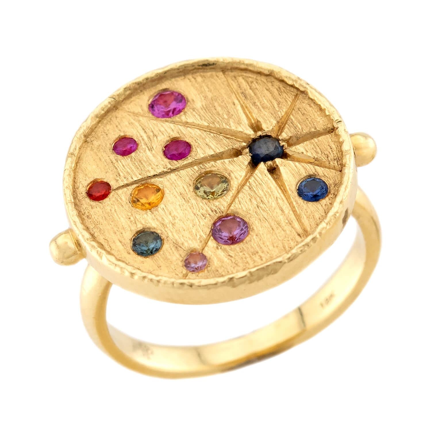 PENNY PREVILLE Estate 18k Sapphire "Galaxy Duster" Ring