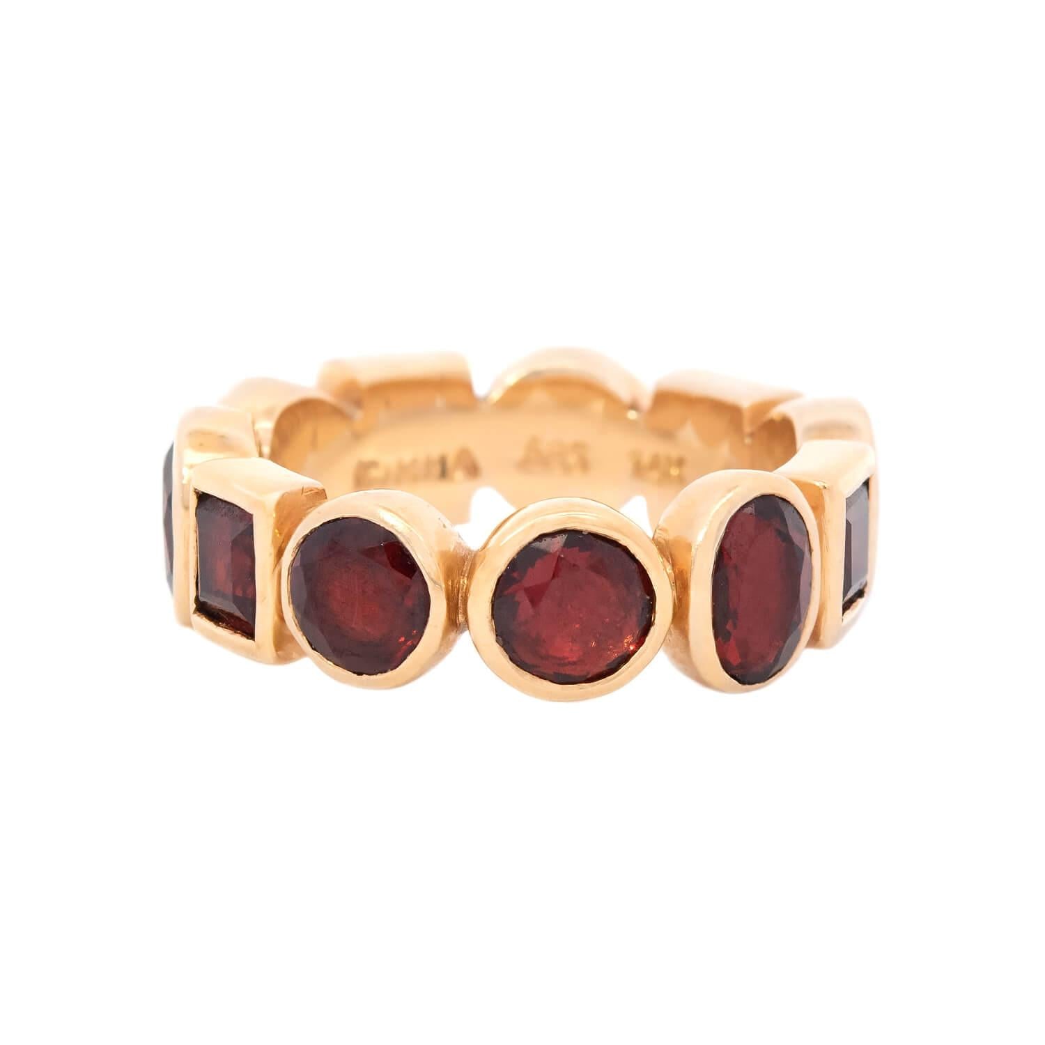 Estate 14k Garnet Multi-Stone Ring