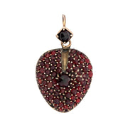 Victorian Gold Filled Garnet Heart Locket
