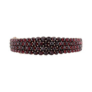 Victorian Silver Gilt Bohemian Garnet Bangle